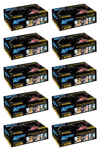 Dolphin Çok Amaçlı Siyah Nitril Eldiven L 100 Adet x 10 Paket